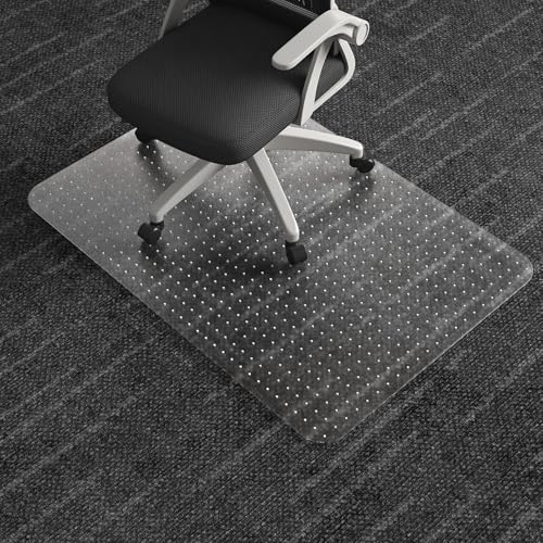 YumHome Office Chair Mat for Carpet Floor, Heavy Duty Desk Chair Mat for Low/No Pile Carpeted Floors, Anti Slip Carpets Protector for Home Office (48" x 30")
