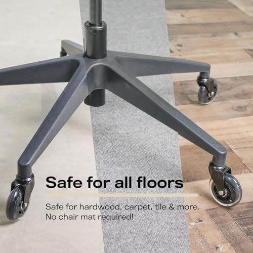 BEYEE Office Chair Wheels - Replacement Rubber Wheels - Universal Fit 3 Inch Casters, Heavy-Duty Chair Casters, Noise Free, Fits 98% Chair