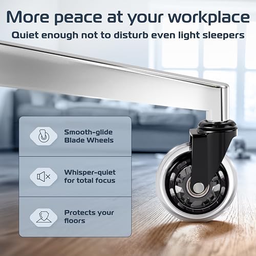 CLOUVOU CleverSeat Ergonomic Office Chair Comfy [#1 in Tests] Ergonomic Chair with Breathable Mesh Back | Computer Chair with wheels | Home Office Desk Chair with 3D Headrest | Swivel Chair for 330lbs