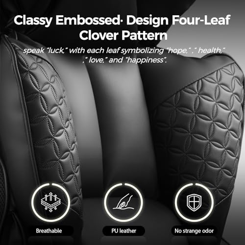 COMHOMA Big and Tall Office Chair Heavy Duty Wide Ergonomic Gaming Chair with Deluxe Embossing Designed Leather with Foot Rest,150°Reclining Adjustable Armrests Pocket Spring Back Support and Pillow