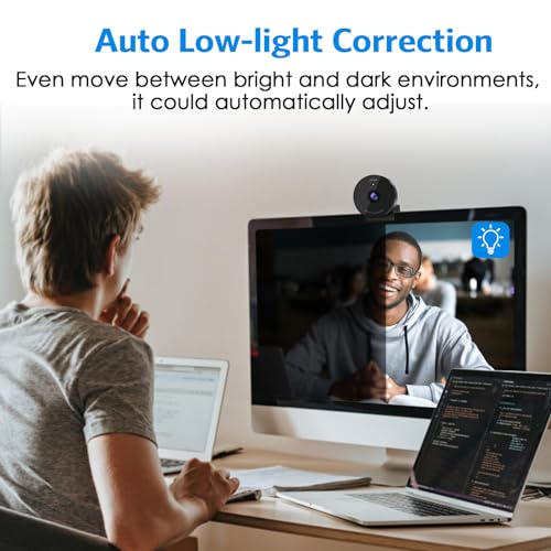 EMEET C950 1080P Webcam - USB Webcam with Microphone & Physical Privacy Cover, Auto Light Correction, Fixed Focus, USB Plug & Play, Ultra Web Cam w/ 70°View for Meeting/Online Classes/Zoom/YouTube