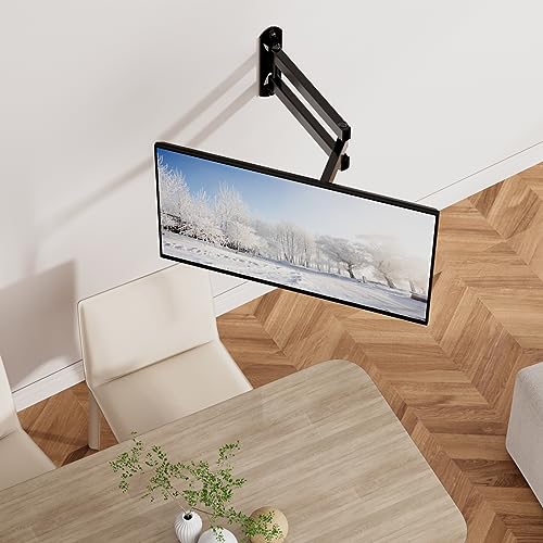 WALI TV Wall Mount Full Motion 15 inch Extension Arm Tilt Swivel for Most 13 to 32 inch LED TV Flat Panel Screen with Mounting Holes up to 100x100mm, 2 Packs (1330LM-2), Black