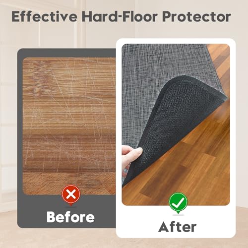 Wansimoo Office Chair Mat for Hardwood and Tile Floor, 36"x48" Floor Mat, Heavy Duty Computer Gaming Chair Mat, Anti-Slip, Non- Curve, Desk Chair Mat, Floor Protector for Home Office(Black)