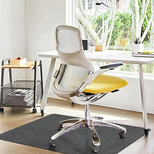 Placoot Desk Chair Mat for Hardwood Floor Corduroy Surface 55''x35'' Office Chair Mat for Rolling Chairs, Under Desk Low-Pile Office Rug Floor Mat