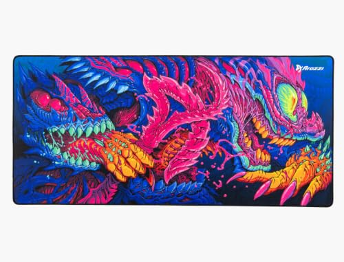 Arozzi Zona Gaming Mousepad, Brock Hofer Edition, Extra Large Desk Mat, Dragon Art Design