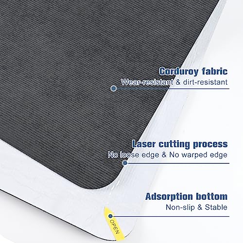 Placoot Desk Chair Mat for Hardwood Floor Corduroy Surface 55''x35'' Office Chair Mat for Rolling Chairs, Under Desk Low-Pile Office Rug Floor Mat