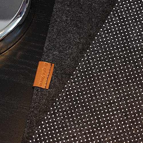 Bright Stone Felt Desk Mat,Non-Slip Mouse Pad, 27.5"x11.8" Office Supplies Desk Protector, Desk Accessories for Home and Office (Black)