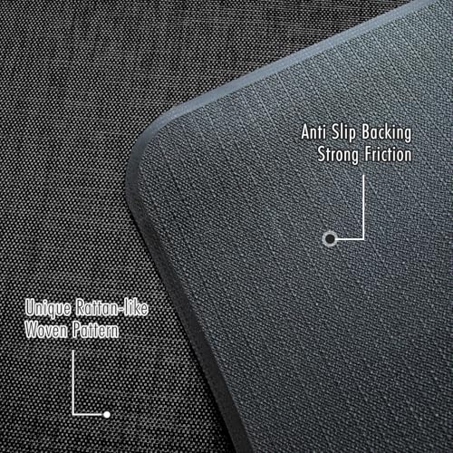 Wansimoo Office Chair Mat for Hardwood and Tile Floor, 36"x48" Floor Mat, Heavy Duty Computer Gaming Chair Mat, Anti-Slip, Non- Curve, Desk Chair Mat, Floor Protector for Home Office(Black)