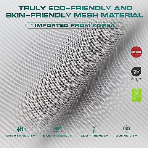 COLAMY Ergonomic Mesh Office Chair, High Back Office Chair, Computer Executive Desk Chair with Lumbar Support,Adjustable Headrest and 4D Arms, Slide Seat, Tilt Lock-Darkgrey New