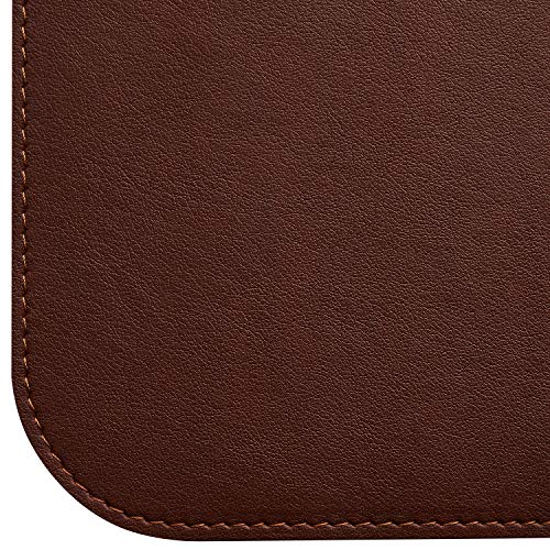 Gallaway Leather Desk Mat, Office Writing Desk Pad, Large 36" x 17" Dark Brown, for Top of Desks, Gift Ready Elegant Computer Desk Cover Protector PU Leather