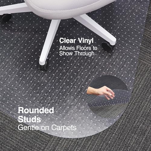 Staples® Carpet Chair Mat, Medium-Pile, Clear (28594)