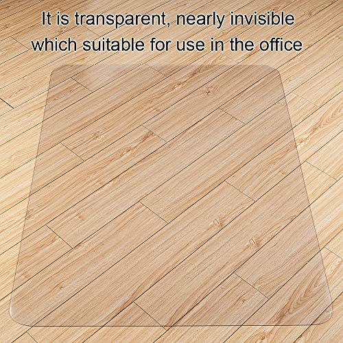 Kuyal Clear Chair mat for Hard Floors 36 x 48 inches Transparent Floor Mats Wood/Tile Protection Mat for Office & Home (36" X 48" Rectangle)