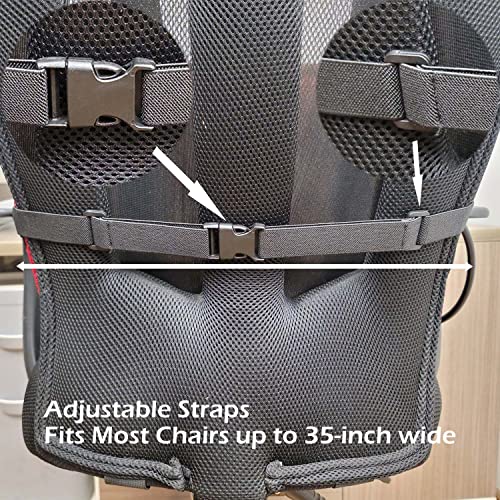 POPIPEN Inflatable Lumbar Support Pillow for Office Chair and Car Seat, Back Support Cushion with Air Pump for Reducing Lower Back Pain
