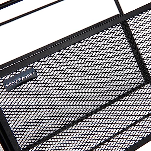 Mind Reader Hanging File Folder Organizer, Desktop Organizer, Storage, Office, Metal Mesh, Black